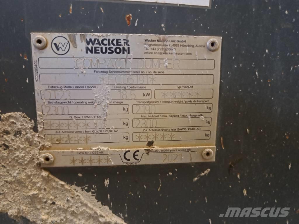 Wacker Neuson DT23 Camiones de volteo sobre orugas