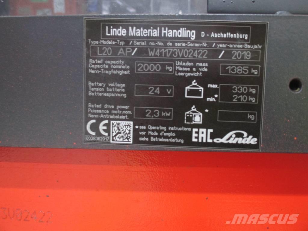 Linde L20AP Apiladoras eléctricos