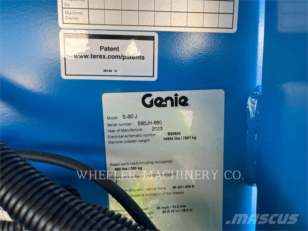 Genie S60J Plataformas con brazo de elevación manual