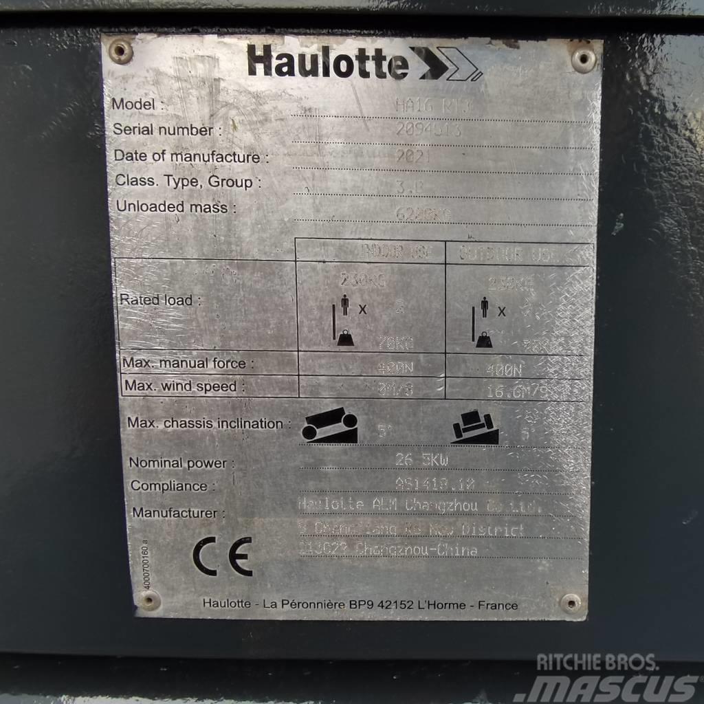 Haulotte HA16RTJ Plataformas con brazo de elevación manual