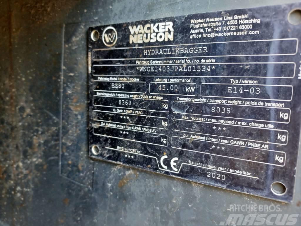 Wacker Neuson EZ80 Excavadoras sobre orugas