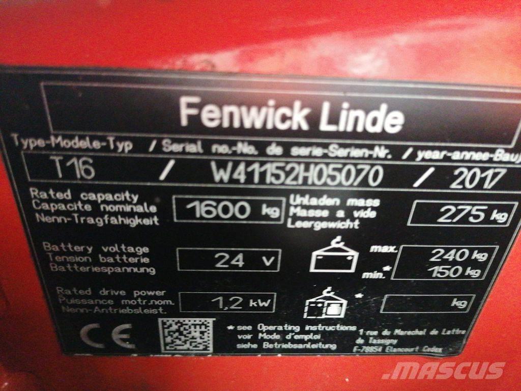 Linde T16 Montacargas de baja elevación