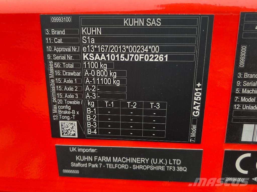 Kuhn GA 7501 Rastrilladoras y rastrilladoras giratorias