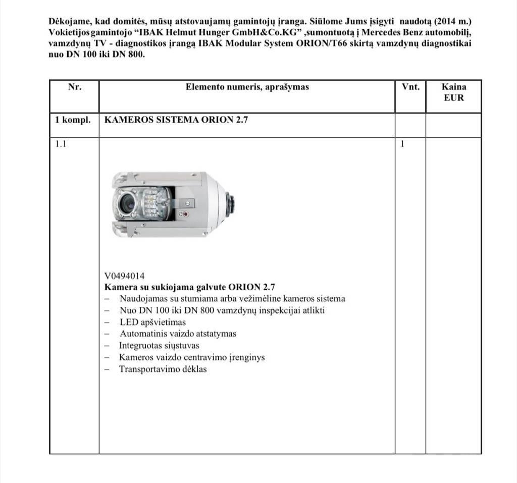  IBAK T66 Instrumentos, equipos de medición y automatización