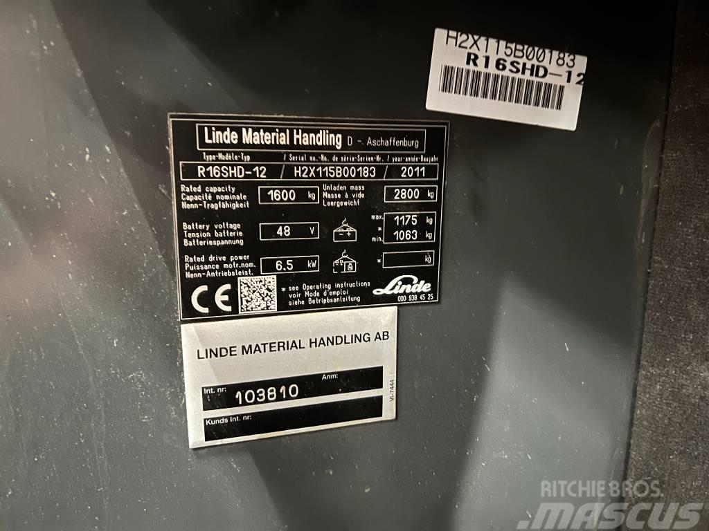 Linde R16S Montacargas de alcance de gran altura