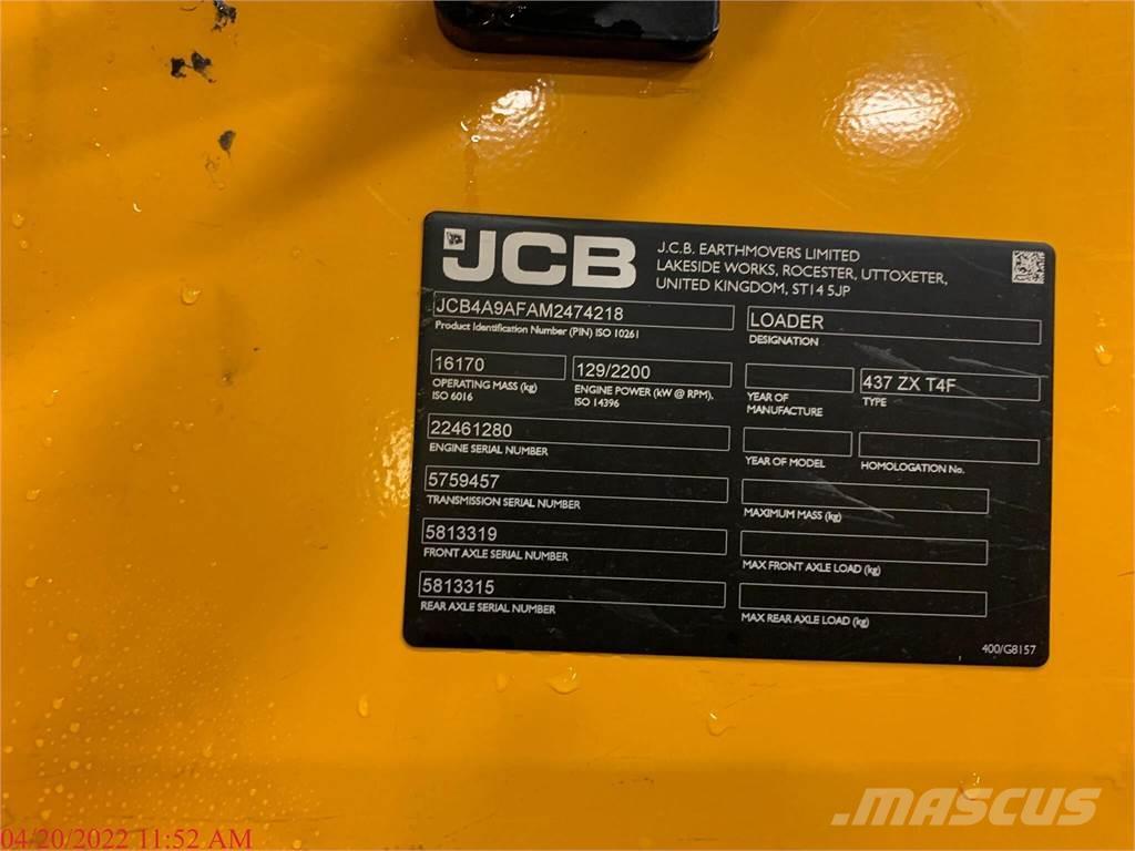 JCB 437ZX Cargadoras sobre ruedas