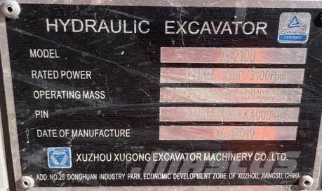 XCMG XE210U Excavadoras sobre orugas