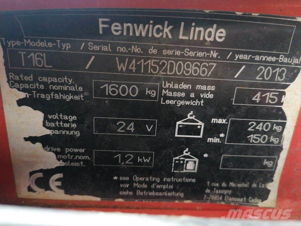 Linde T16L Montacargas de baja elevación