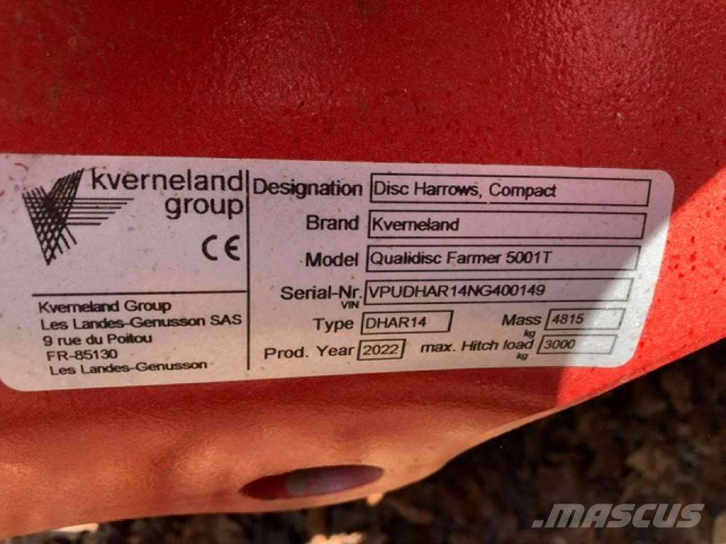 Kverneland QUALIDISC 5001T Gradas de discos