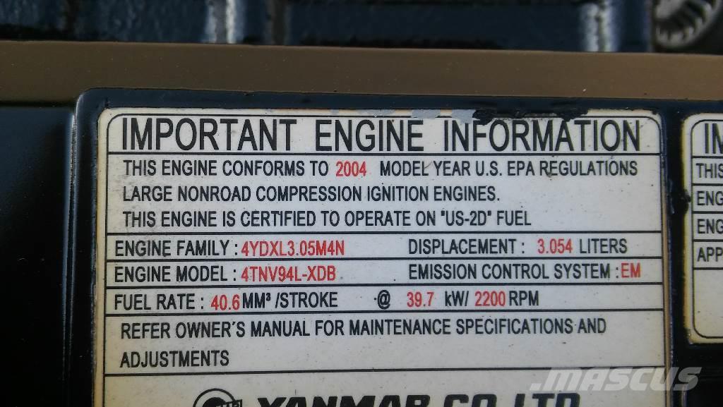 Yanmar 4TNV94L-XDB Miniexcavadoras