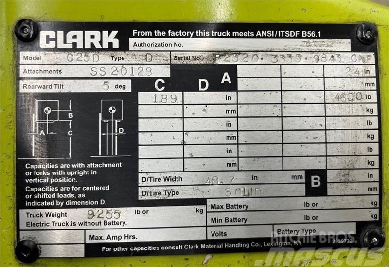 Clark C25D Montacargas - otros