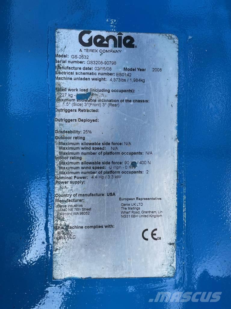 Genie GS 2632 Plataformas tijera