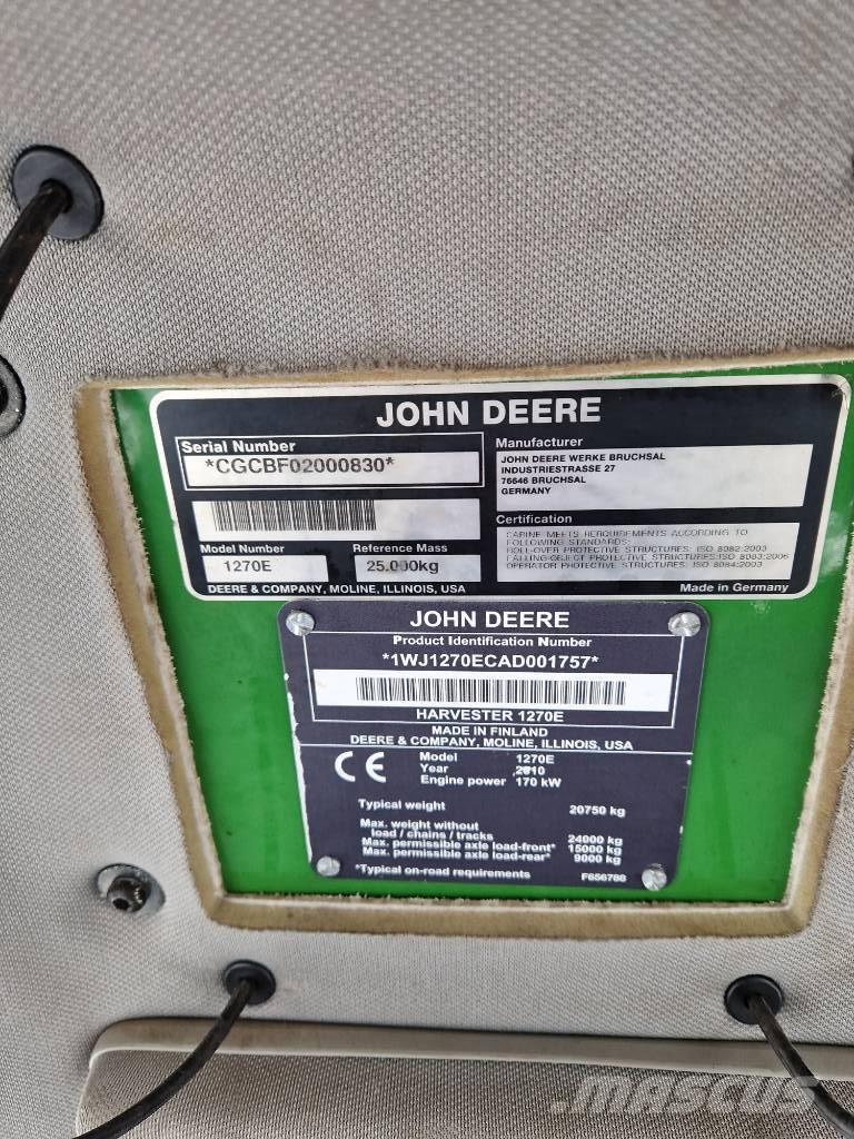 John Deere 1270E Cosechadoras