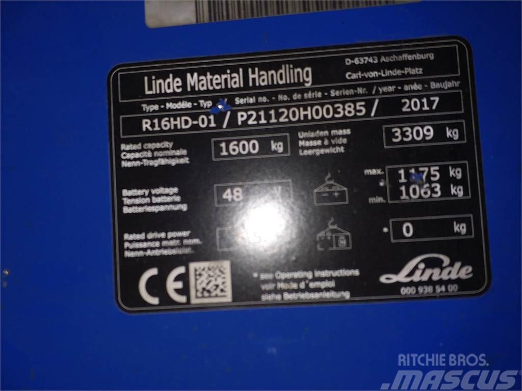 Linde R16HD Montacargas de alcance de gran altura