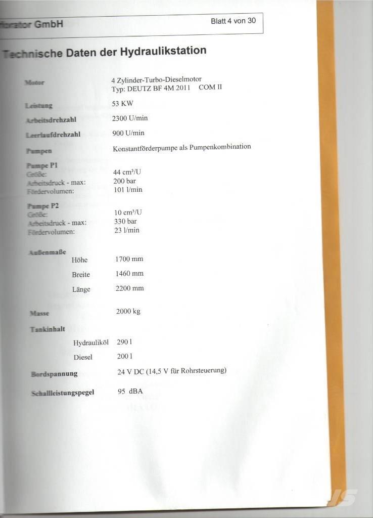  Perforator PBA100G Plataformas horizontales de perforación