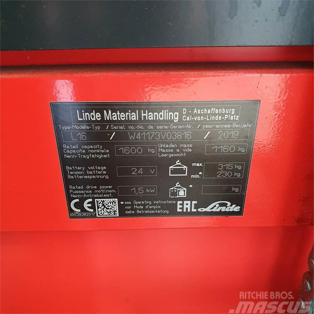 Linde L16i Montacargas manual