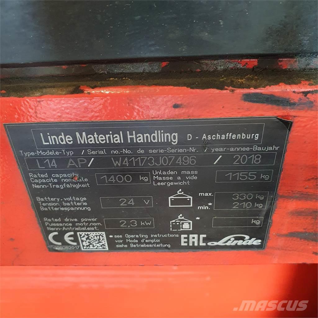 Linde L14AP Montacargas manual