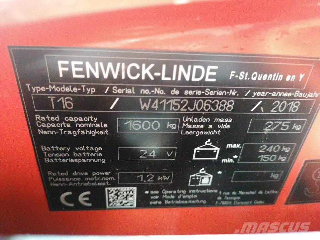 Linde T16 Montacargas de baja elevación