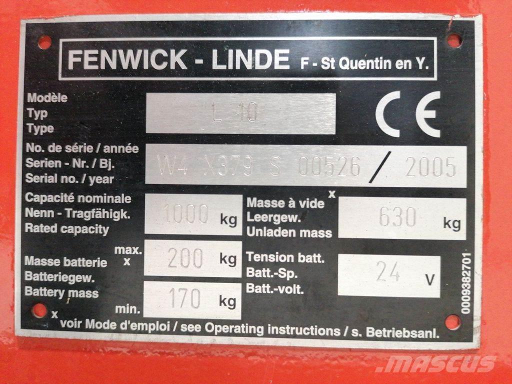 Linde L10 Montacargas manual