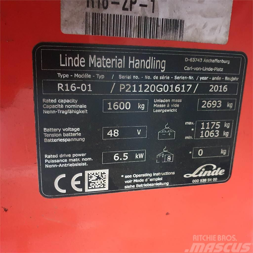 Linde R16 Montacargas de alcance de gran altura