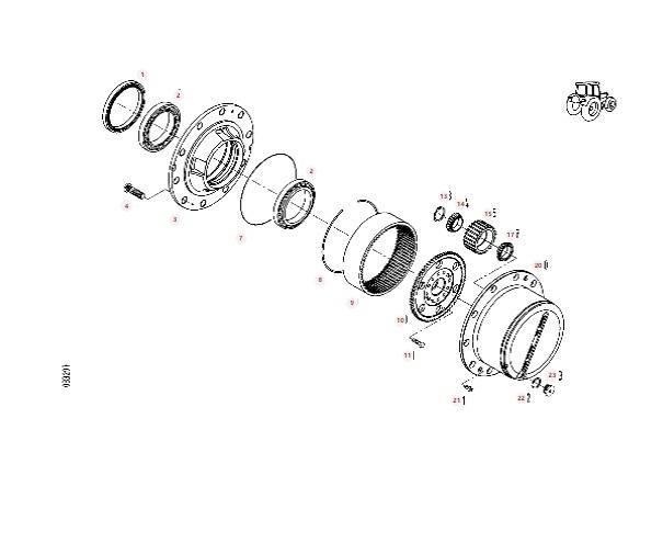  Steering knuckle F718301020330 Hub reduction F7183 Ejes