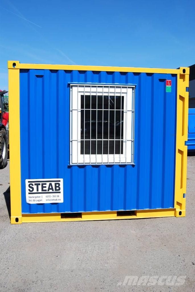 Containex Förrådscontainer 10 fot Fönster ventilation Elpkt Contenedores de almacenamiento