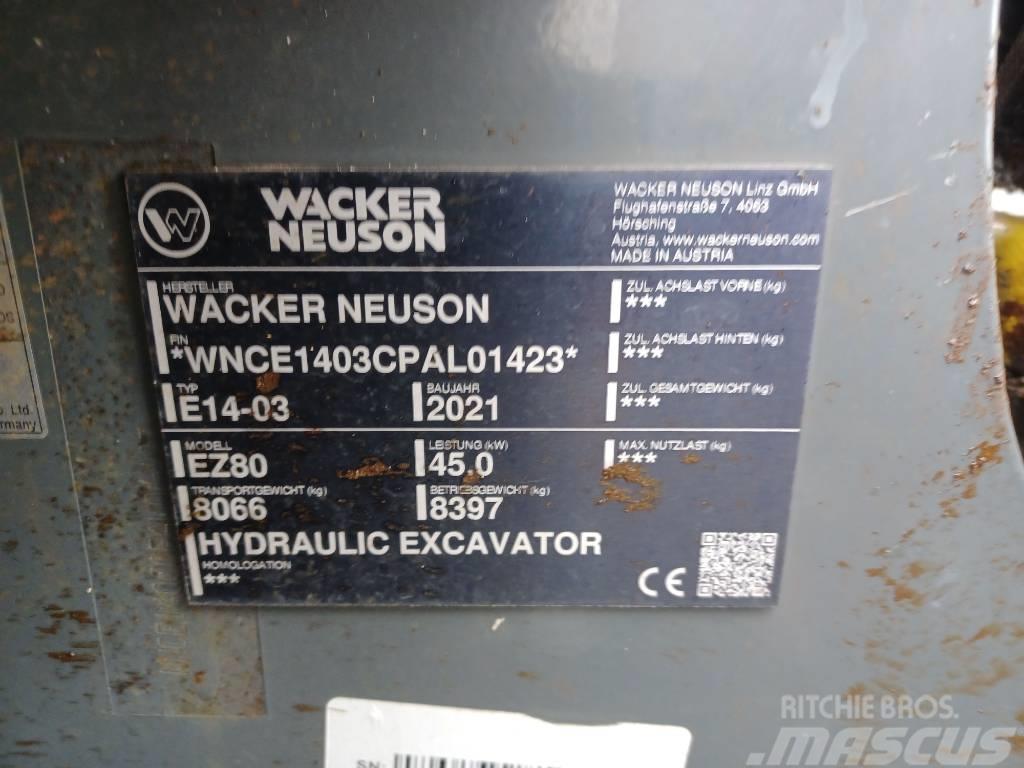 Wacker Neuson EZ80 Excavadoras sobre orugas