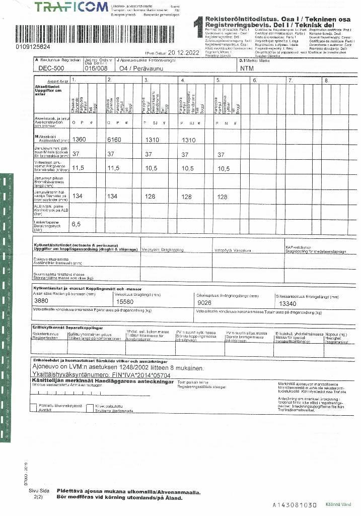 NTM Vaihtolava pv Remolques desmontables