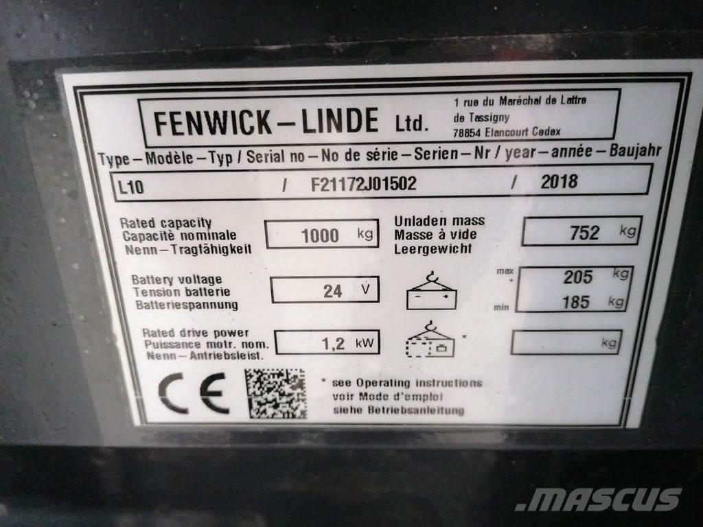 Linde L10 Montacargas manual