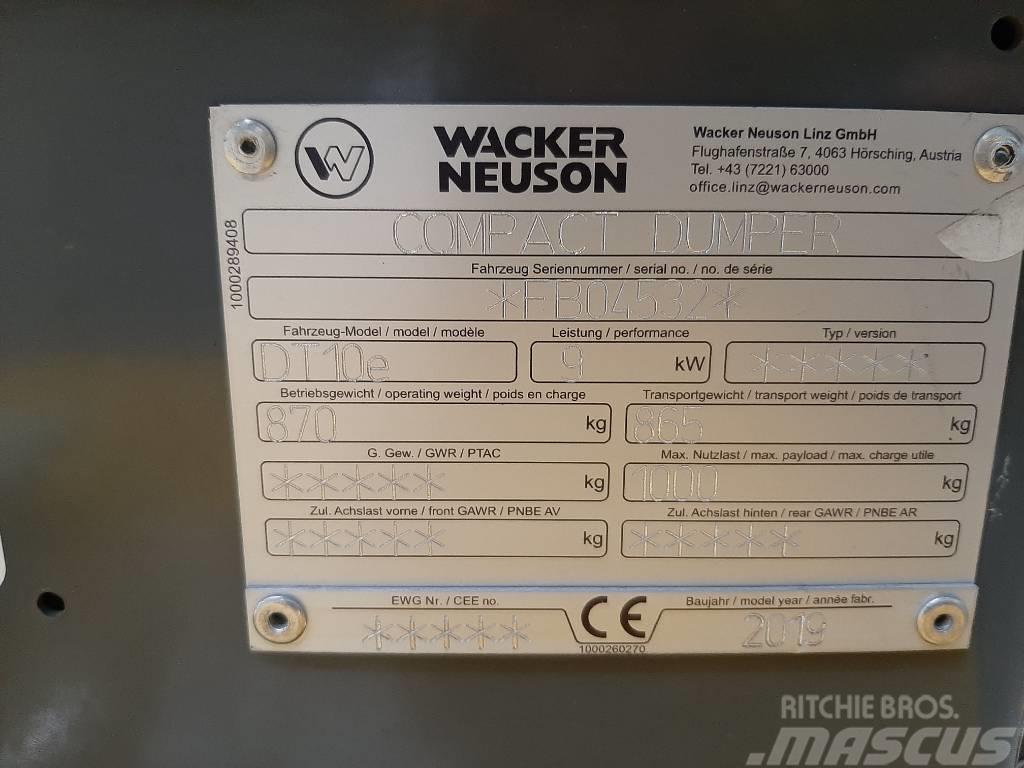 Wacker Neuson DT10e Camiones de volteo sobre orugas