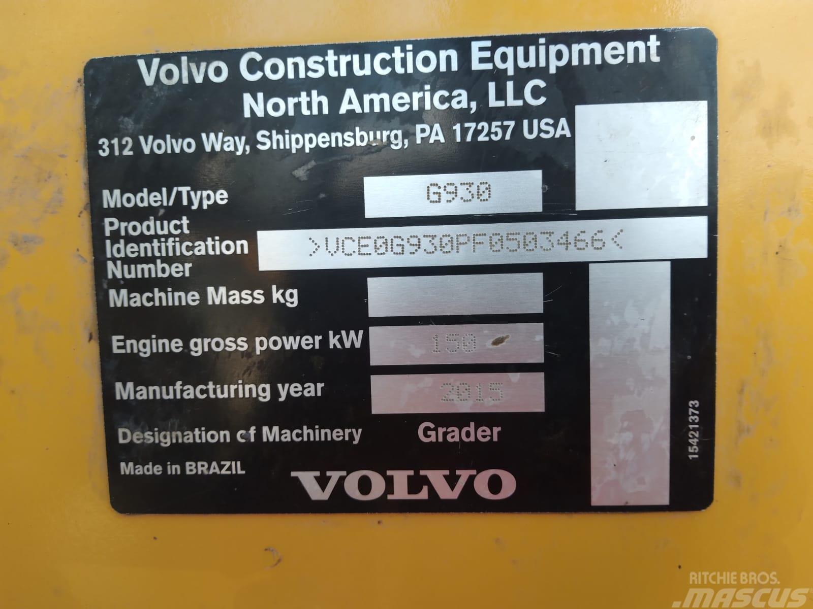 Volvo G 930 Niveladoras