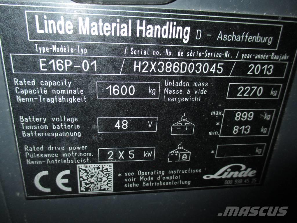 Linde E16P Carretillas de horquilla eléctrica