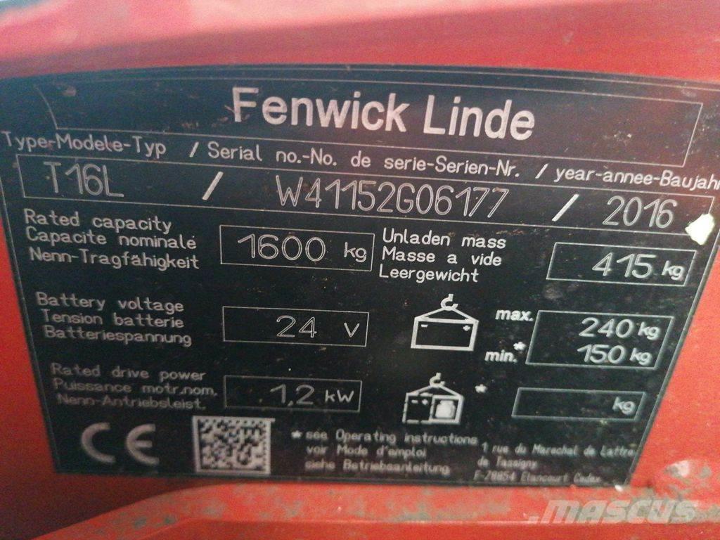 Linde T16L Montacargas de baja elevación