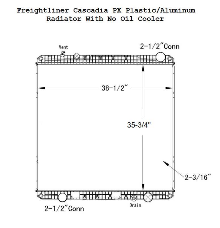 Freightliner Cascadia Radiadores