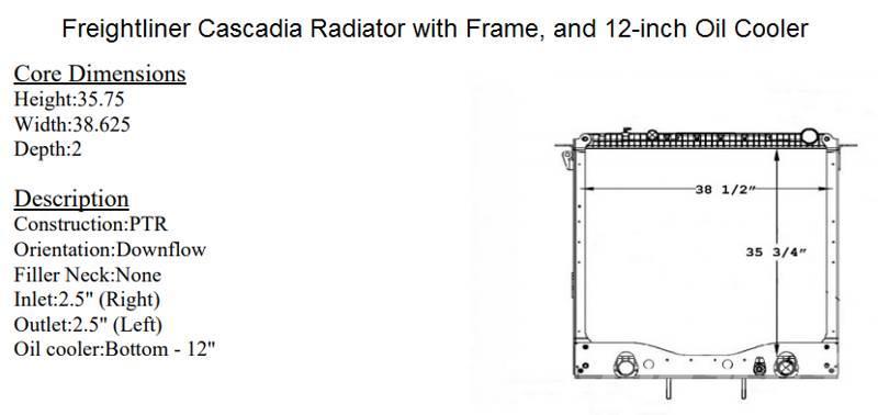 Freightliner Cascadia Radiadores
