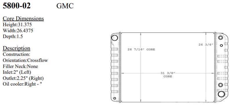 GMC  Radiadores