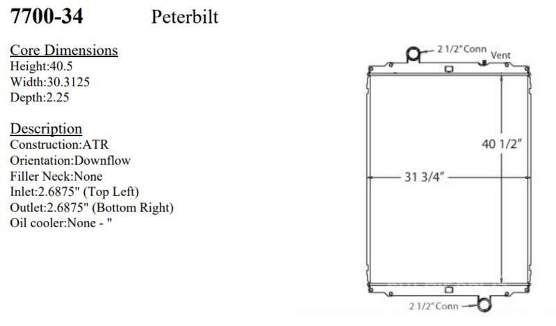 Peterbilt 320 Radiadores