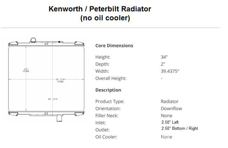 Peterbilt 579 Radiadores