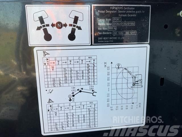 Sany SY26U Miniexcavadoras