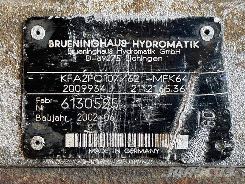 Brueninghaus Hydromatik  HYDRAULIC PUMP KFA2FO107 Hidráulicos