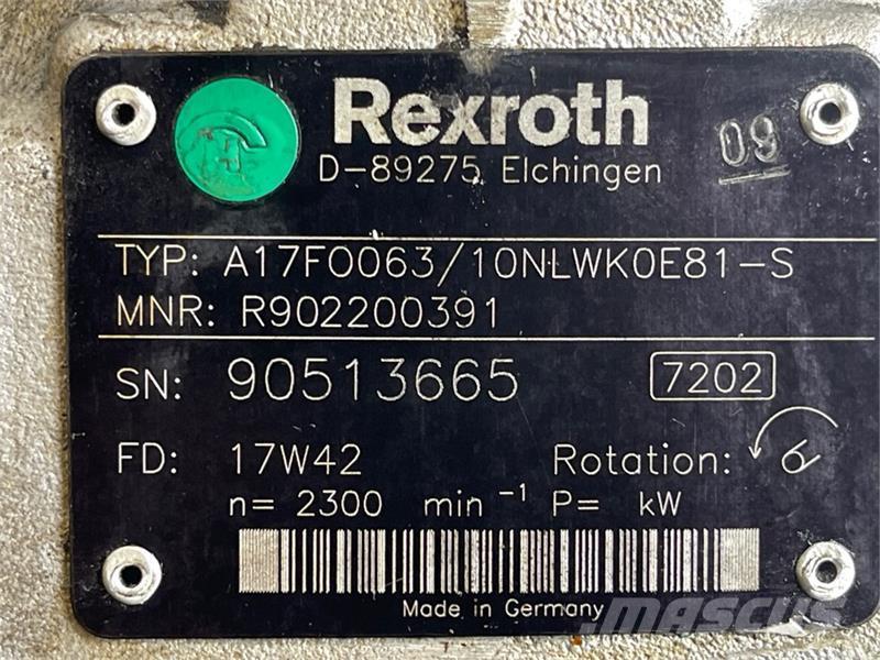 Rexroth  HYDRALIC PUMP A17F0063 Hidráulicos