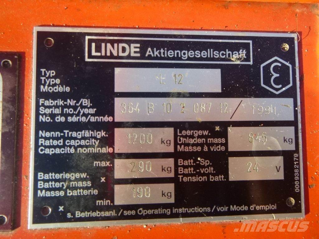 Linde L12 Montacargas manual