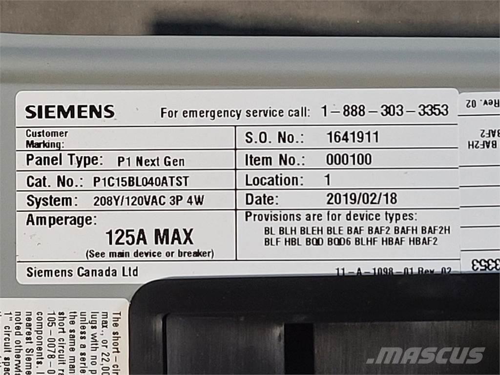 Siemens P1C15BL040ATST Otros