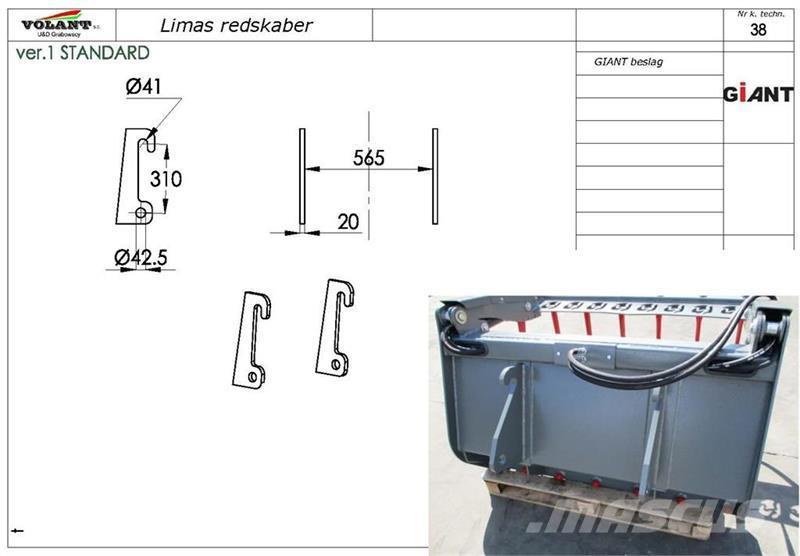 Limas Pallegfler 2500kg Med Giant beslag Minicargadoras