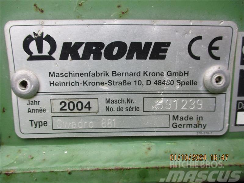 Krone Swadro 881 Rastrilladoras y rastrilladoras giratorias