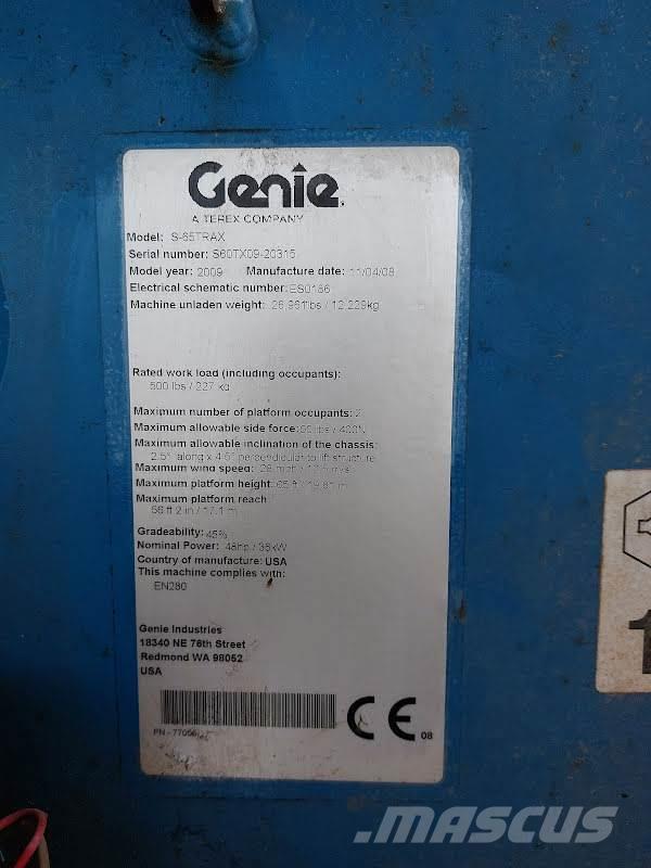 Genie S-65 TRAX Plataformas con brazo de elevación telescópico