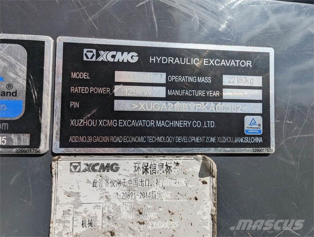 XCMG XE210U Excavadoras sobre orugas