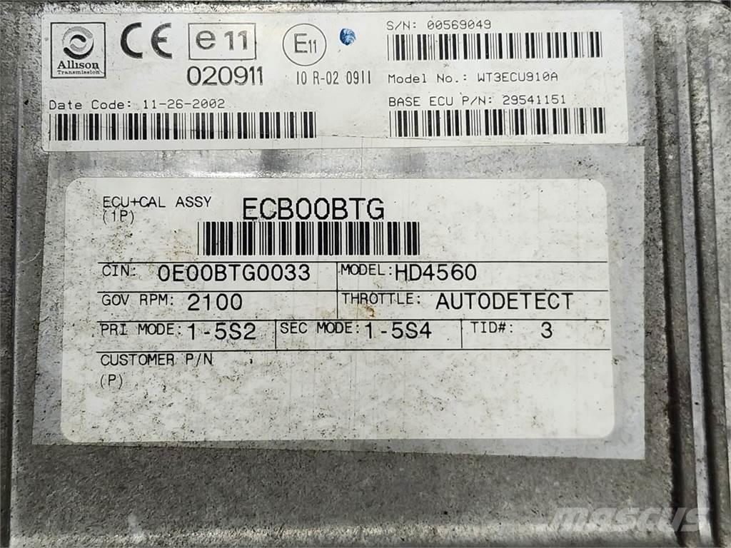 Allison HD4560 Componentes electrónicos