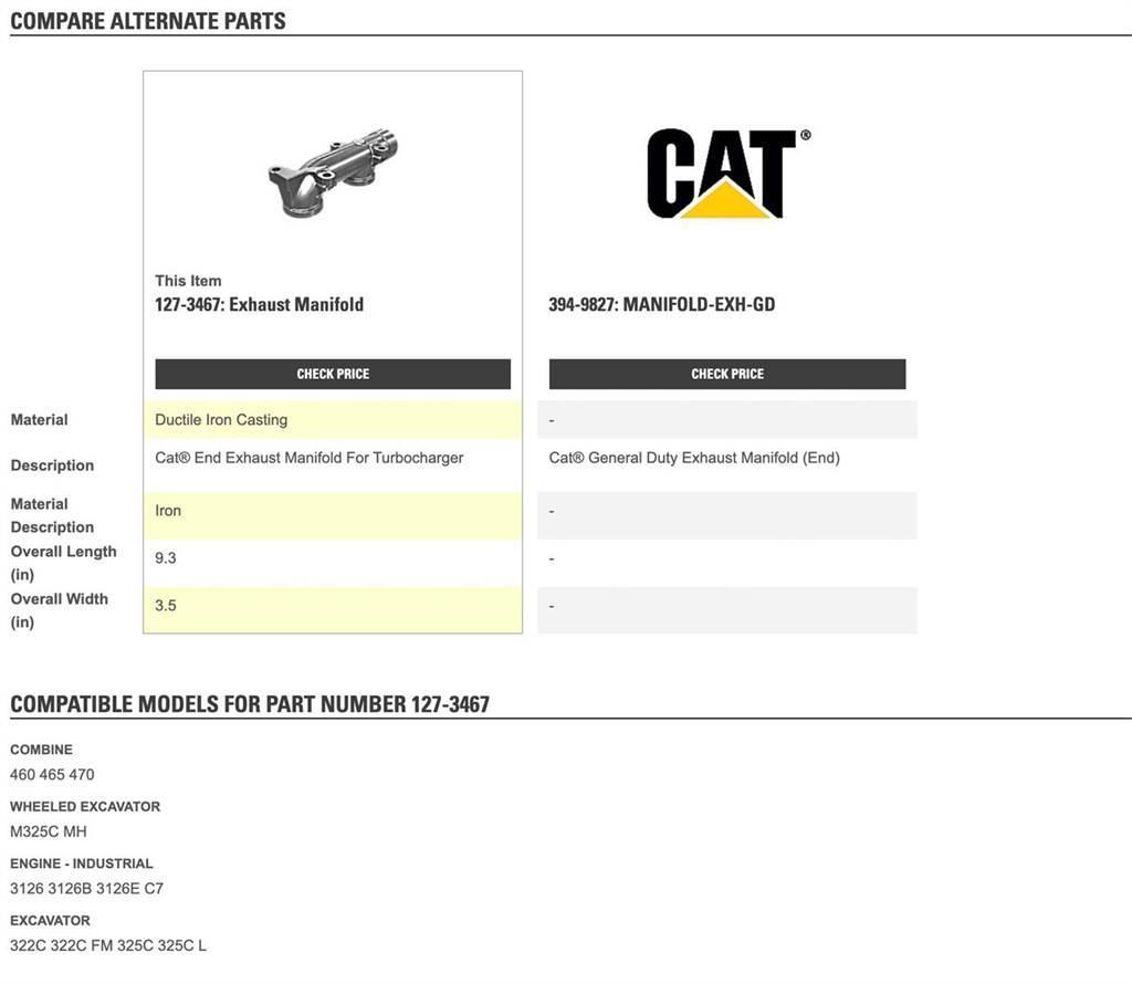 CAT 3126 Otros componentes