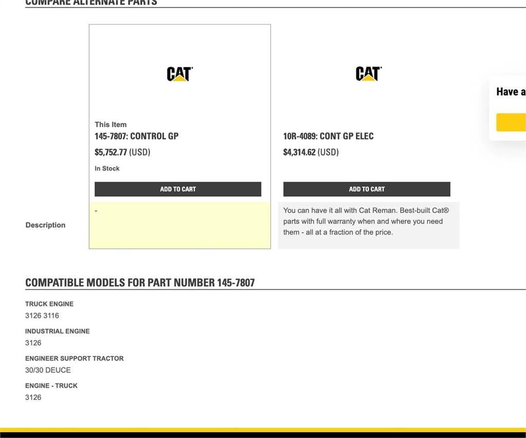 CAT 3126 Componentes electrónicos